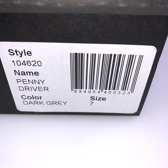 The Men’s Store Bloomingdales Dark Grey Penny Driver Loafer Shoes - Picture 8 of 8